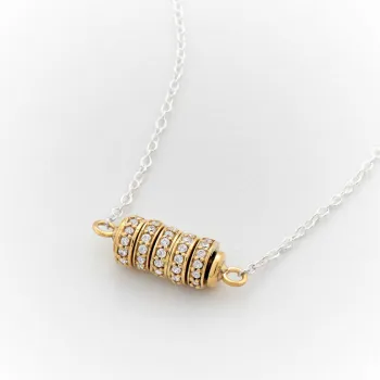 Collier argent anneaux 