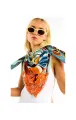 Foulard Coral bleu 130cmx130cm