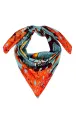Foulard Coral bleu 90x90cm