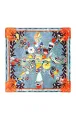 Mini Foulard Coral bleu 55x55cm 