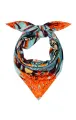 Mini Foulard Coral bleu 55x55cm 