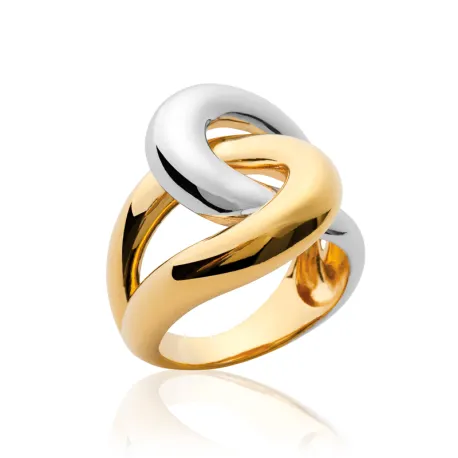 Bague twist bicolore Argent 925