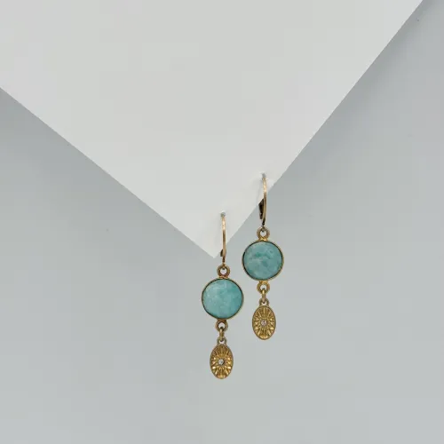 boucles d'oreilles helene amazonite
