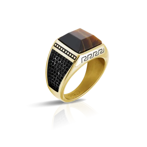 Nos bijoux pour bague rock oeil du tigre