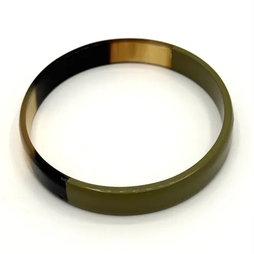 Nos bijoux pour jonc large laque vert cendre