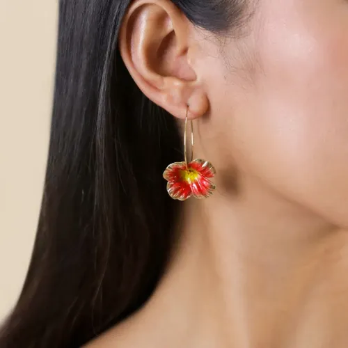 Nos bijoux pour boucles d'oreilles betty rouge