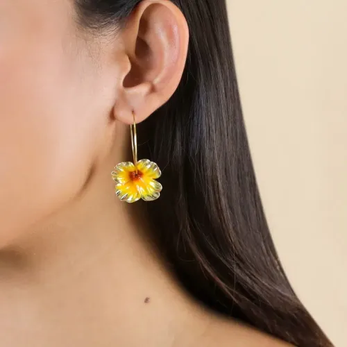 Nos bijoux pour boucles d'oreilles betty jaune