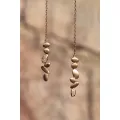 Boucles d'oreilles galets chaine