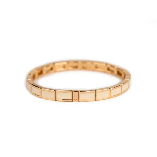 Nos bijoux pour bracelet fin serti beige 