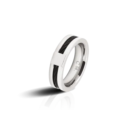 Bague acier et cable