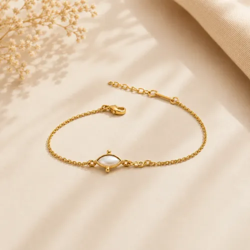 Nos bijoux pour bracelet gigi perle blanche