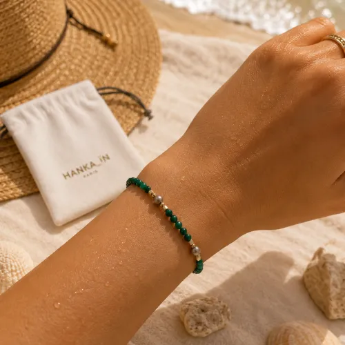 Nos bijoux pour bracelet gabrielle malachite