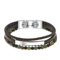 Bracelet cuir Yale Jaspe