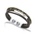 Bracelet cuir Yale Jaspe