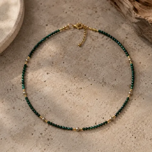 Nos bijoux pour collier gabrielle malachite
