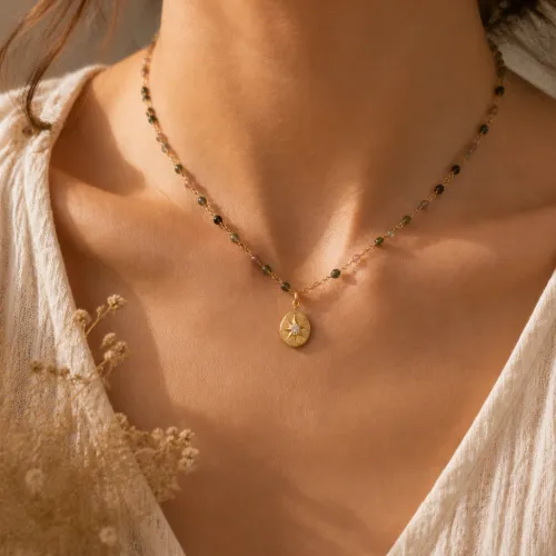 Nos bijoux pour collier happy tourmaline helios