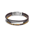 Bracelet cuir Yale oeil de tigre