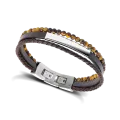 Bracelet cuir Yale oeil de tigre