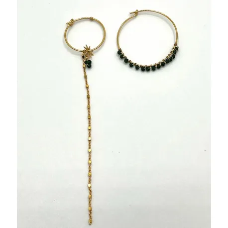 Boucles d'oreilles Koa vert