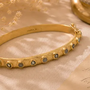 Nos bijoux pour jonc clyde topaze sky / pierre de lune