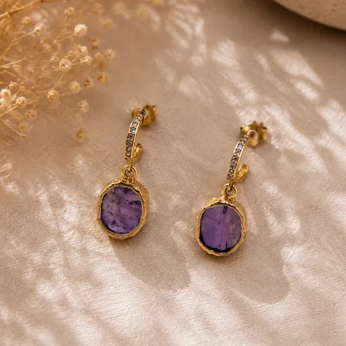 Nos bijoux pour boucles d'oreilles baby kara améthyste