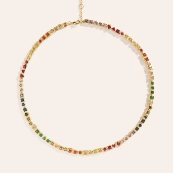 Collier Rivière Zircons Multicolors