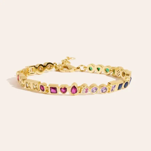Nos bijoux pour bracelet rivière zircons multicolors