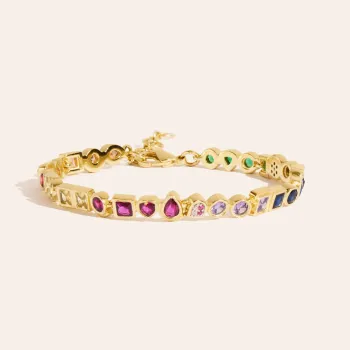 Bracelet Rivière Zircons multicolors