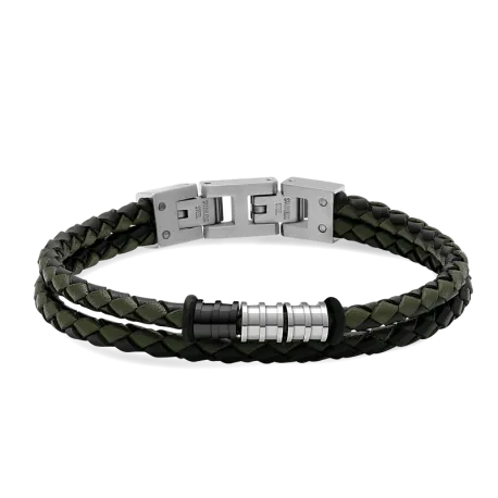 Bracelet cuir Gentleman Kaki