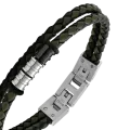 Bracelet cuir Gentleman Kaki