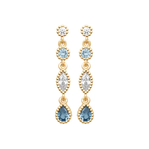 Nos bijoux pour boucles d'oreilles pendante bleu