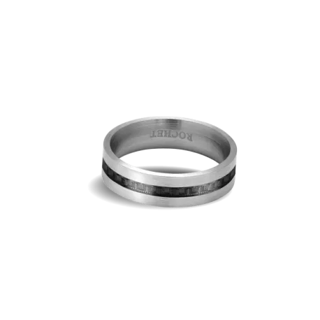 Bague Apollo acier et carbone