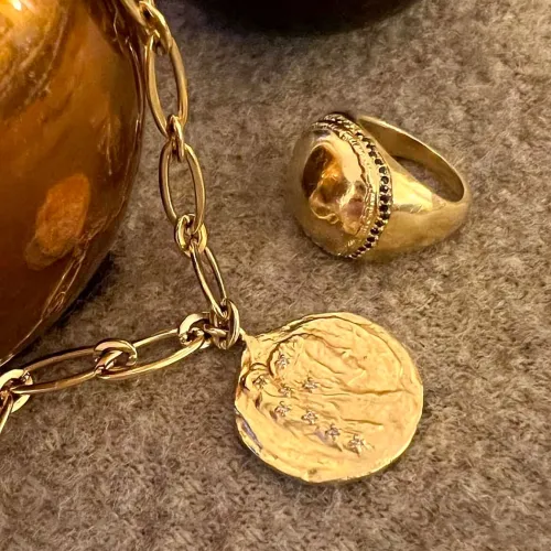 Nos bijoux pour collier médaille aphrodite recto/verso