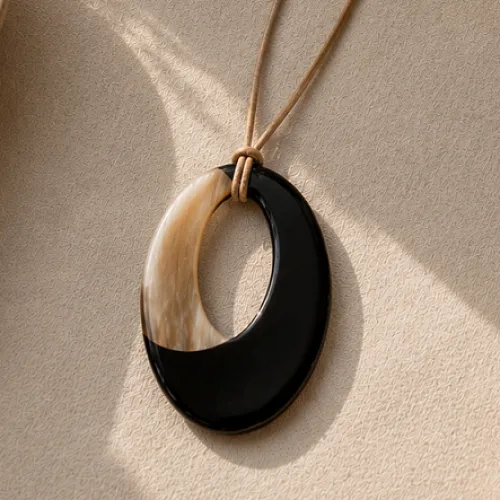 Nos bijoux pour sautoir laqué noir