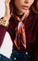 Mini Foulard Diamonds corail 55x55cm 