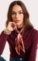 Mini Foulard Diamonds corail 55x55cm 