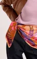 Foulard Diamonds Corail 90x90cm
