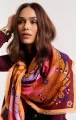 Foulard Diamonds Corail 130cmx130cm