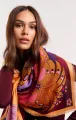 Foulard Diamonds Corail 130cmx130cm