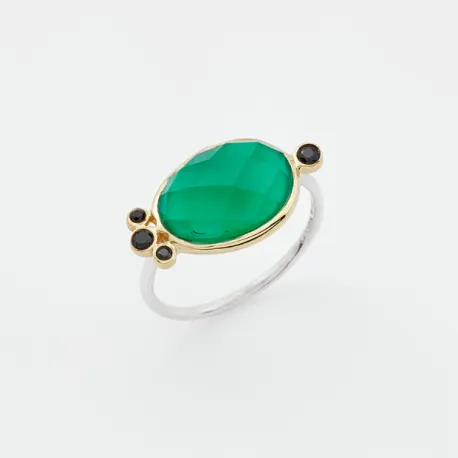 Bague Léonisse Onyx verte