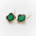 Boucle d'oreilles Ofelia Onyx verte