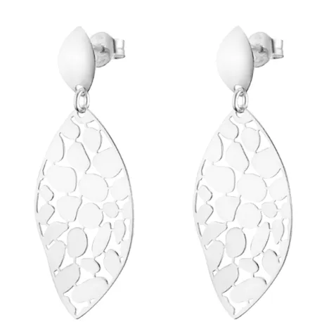 Boucles d'oreilles ajourées losange