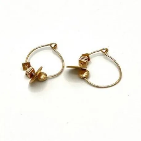 Boucles d'oreilles terre d'or