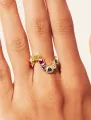 Bague Rivière - Zircons multicolores 