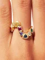 Bague Rivière - Zircons multicolores 