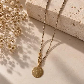 Collier Curtis médaille Moonlight Bicolore