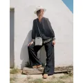 Sac cuir tressé mini Léna doré