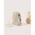 Sac cuir tressé mini Léna doré