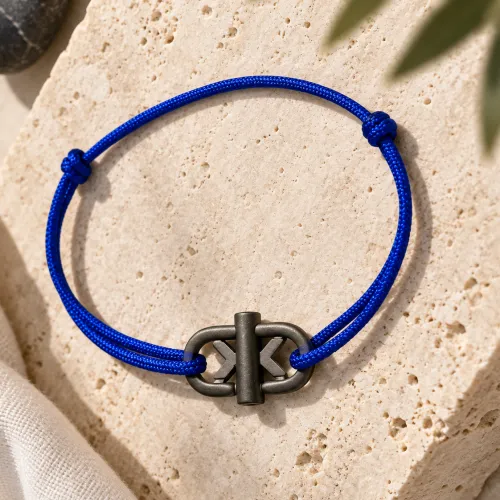 Nos bijoux pour bracelet cordon fin bleu 