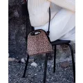 Sac cuir mini Léna Léopard